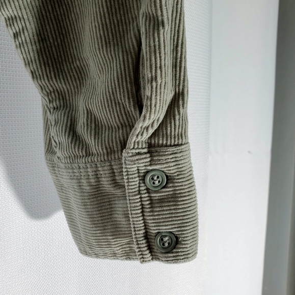 Sonoma Life+Style Corduroy Shirt Jacket in Pale Mossy Green - Picture 3 of 8